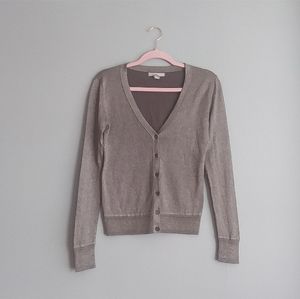 Banana Republic Metallic Gold Cardigan